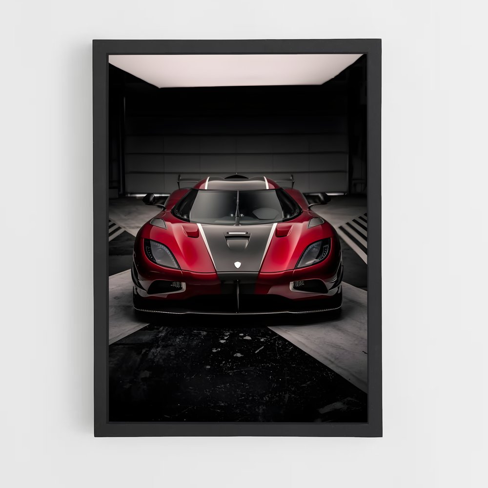 Poster Agera Noir et Rouge – affiche Koenigsegg (vue 2)